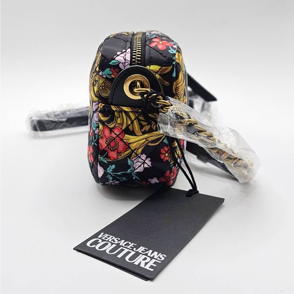 Versace Jeans Couture Floral Pattern Quilted Crossbody - Picture 8 of 14